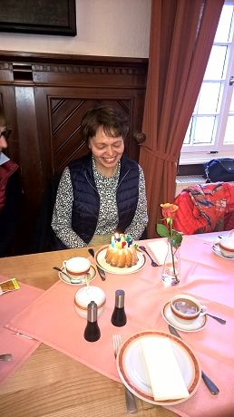 Sonntagsfr�hst�ck mit Geburtstagskind Ellen