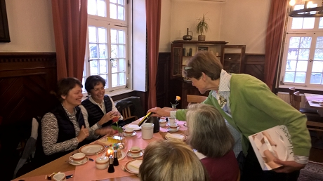 Sonntagsfr�hst�ck mit Geburtstagskind Ellen